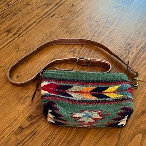 Western wool blanket crossbody